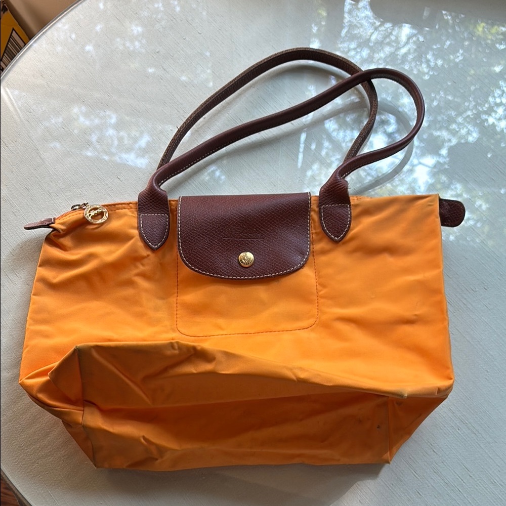 Longchamp Orange and Brown Women's Tote Bag